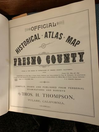 1891 Fresno County Atlas with Illustrations by Thos K.  Thompsons 9