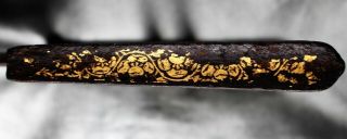 Small 18th c.  Antique East Indian Moghul Gold Inlaid Steel Katar (Punch Dagger) 4