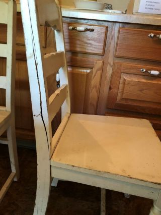 antique/vintage enamel top bakers kitchen table white and black wood legs 10