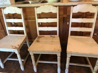 antique/vintage enamel top bakers kitchen table white and black wood legs 9