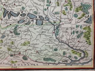 POLAND DATED 1717 by NICOLAS DE FER 18e CENTURY UNUSUAL ANTIQUE ENGRAVED MAP 5