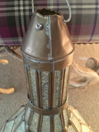 North African 1960’s Brass And Glass 540mm Globular Lantern 10