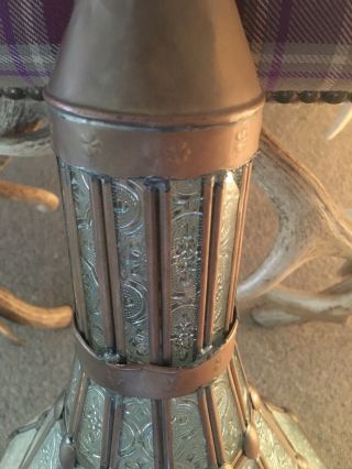 North African 1960’s Brass And Glass 540mm Globular Lantern 11