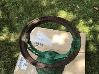 Vintage Water Well Pump Stand.  Cast Iron.  Globe Foundry Co. 2