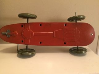 VINTAGE METTOY MECHANICAL TIN TOY RACING CAR 6