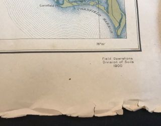 Antique Wall Size Map St.  Mary’s County Maryland 1901 Soil Survey 35 X 38 In. 5