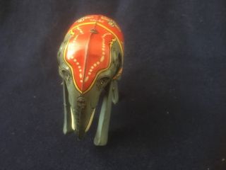 RARE VINTAGE EARLY JUMBO ELEPHANT GERMAN WIND UP TIN TOY D.  R.  G.  M.  GERMANY 3