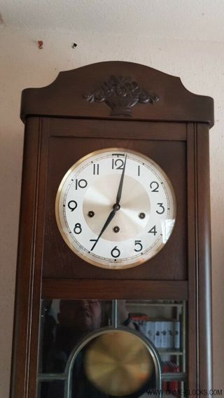 0159 - German LFS Hermle Westminster chime wall clock 12