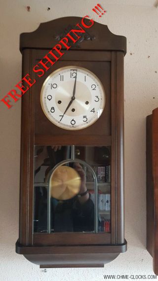 0159 - German Lfs Hermle Westminster Chime Wall Clock