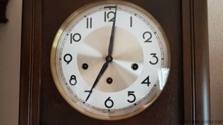0159 - German LFS Hermle Westminster chime wall clock 4