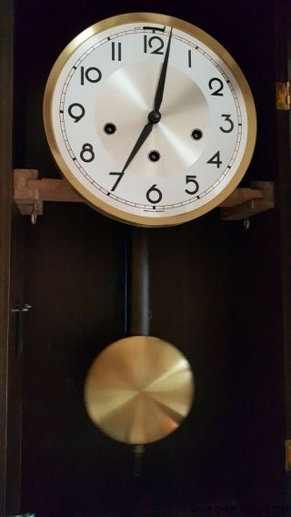 0159 - German LFS Hermle Westminster chime wall clock 7