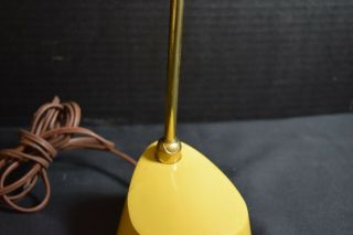 Unusual Mid Century Enamel and Brass Lamp 5