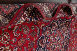 Vintage Traditional Floral Kashmar Oriental Area Rug RED Hand - made Carpet 10x13 10
