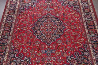Vintage Traditional Floral Kashmar Oriental Area Rug RED Hand - made Carpet 10x13 3