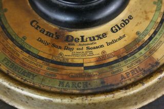 Vintage 1936 Crams Deluxe World Globe Map Industrial decor Desk Top old atlas 11