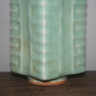 Chinese Old Longquan Kiln Celadon Glaze Porcelain Cong Vase 2