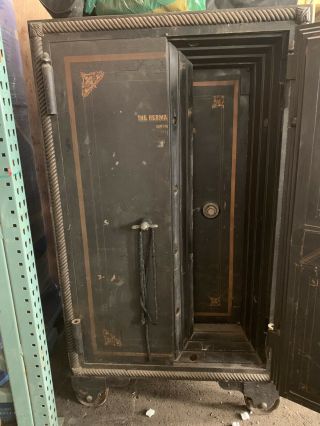 Antique 1890 Herman Safe Double Door (san Francisco Co) Combo’s Work