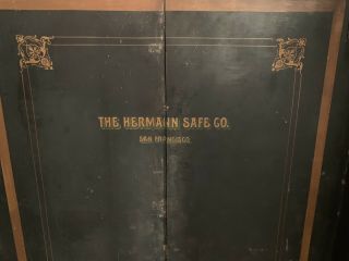 Antique 1890 Herman Safe Double Door (San Francisco Co) Combo’s Work 5