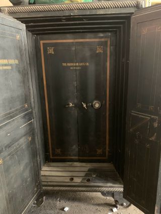 Antique 1890 Herman Safe Double Door (San Francisco Co) Combo’s Work 8