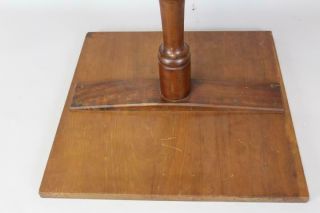 A 18TH C HARTFORD CT QUEEN ANNE CHERRY CANDLESTAND CABRIOLE LEGS SQUARE TOP 10