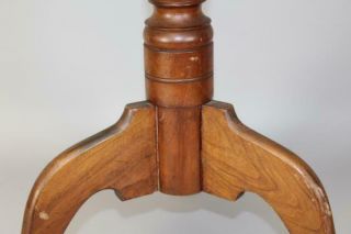 A 18TH C HARTFORD CT QUEEN ANNE CHERRY CANDLESTAND CABRIOLE LEGS SQUARE TOP 5