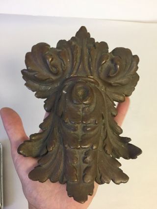 Antique Bronze Decoration Part Piece Furniture Architectural Salvage