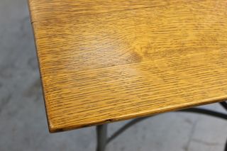 Vintage Industrial Antique Toledo UHL Cafe Soda Fountain Table Chair Oak 1910s 7