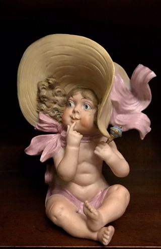 Antique German Hutschenreuther Bisque Piano Baby Girl Doll Very Rare