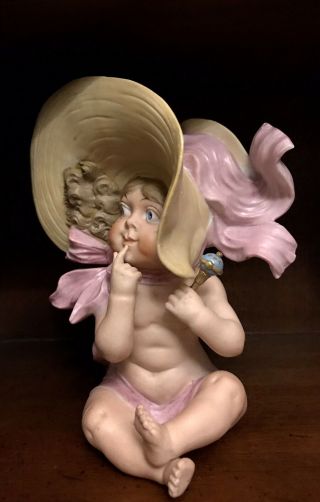 Antique German Hutschenreuther Bisque Piano Baby Girl Doll Very Rare 8