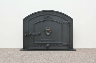 59 X 43 Cm Cast Iron Fire Door Clay Bread Oven Doors Pizza With Thermometer