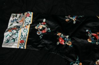 Antique 1800s Chinese Mandarin Silk Embroidered Coat Robe Figures Dragon ribbon 4