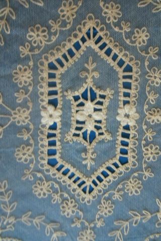 Antique French Normandy & Tambour Lace Bedspread Lovely 5