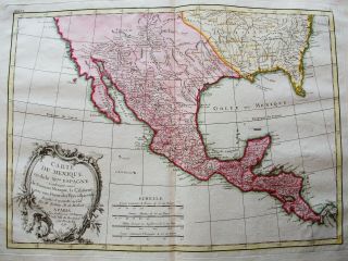 1778 ZANNONI - rare map: CENTRAL AMERICA,  MEXICO CALIFORNIA TEXAS PANAMA FLORIDA 2