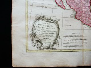 1778 ZANNONI - rare map: CENTRAL AMERICA,  MEXICO CALIFORNIA TEXAS PANAMA FLORIDA 3
