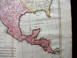 1778 ZANNONI - rare map: CENTRAL AMERICA,  MEXICO CALIFORNIA TEXAS PANAMA FLORIDA 4