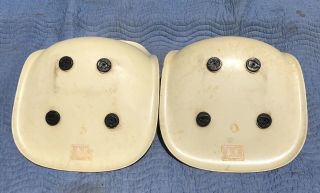 Herman Miller Fiberglass Chair Shells WHITE w/ screws.  One pair. 2