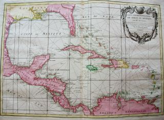 1778 ZANNONI - rare map: CENTRAL AMERICA,  MEXICO,  CARIBBEAN,  USA,  CUBA,  JAMAICA 2