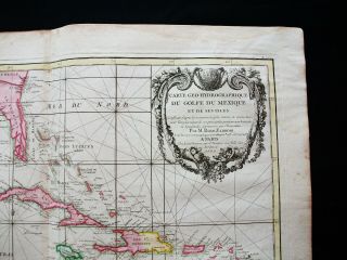 1778 ZANNONI - rare map: CENTRAL AMERICA,  MEXICO,  CARIBBEAN,  USA,  CUBA,  JAMAICA 3