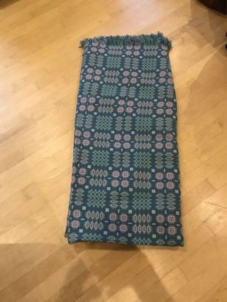 Large Double Sided Welsh Wool Tapestry Blanket 113”x98”