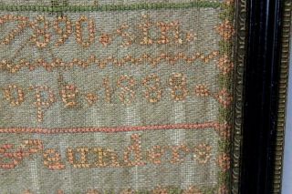 A GREAT 19TH C NEEDLEWORK SAMPLER 