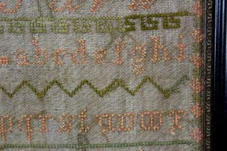 A GREAT 19TH C NEEDLEWORK SAMPLER 