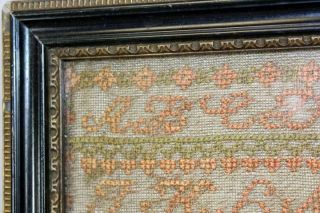 A GREAT 19TH C NEEDLEWORK SAMPLER 