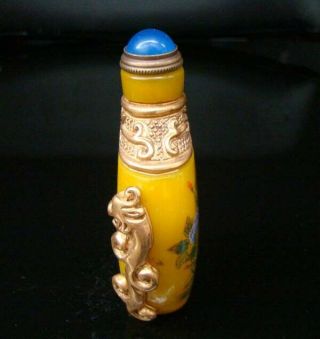 100 Handmade Carving Painting Gilt Snuff Bottles old peking Colored glaze 016 4