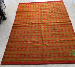 Verner Panton Design Pop Art Flat Weave Wool Carpet 60 X 90