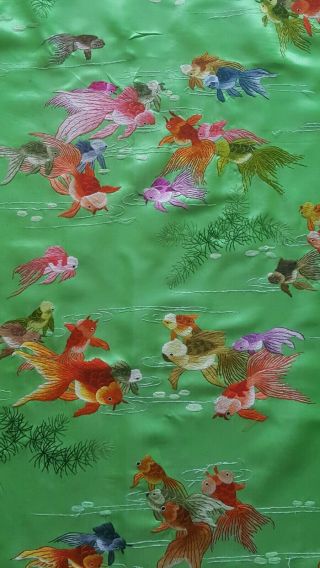Antique Piano Shawl Tapestry Chines Splendid Silk Hand Embroidered Wedding Sheet 3