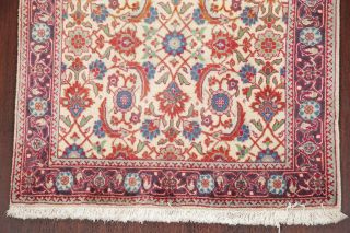 VINTAGE 3x5 IVORY Floral Persian Area Rug Hand made Oriental Wool All - Over 5