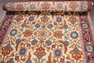 VINTAGE 3x5 IVORY Floral Persian Area Rug Hand made Oriental Wool All - Over 7