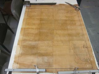 1848 Fairfield County Ohio State Antique Map Lancaster 35 " X 28 "