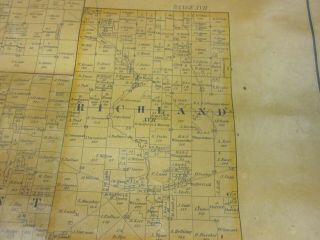 1848 FAIRFIELD COUNTY OHIO STATE ANTIQUE MAP LANCASTER 35 