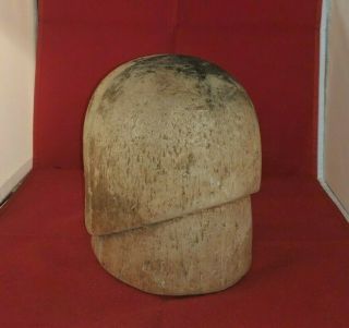 22 " Antique Hat Block Form Wood Millinery Form